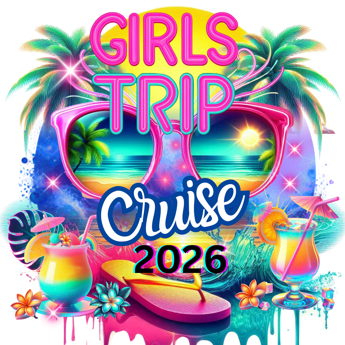 ✈️🌴 Custom Girl Trip Destination Shirt